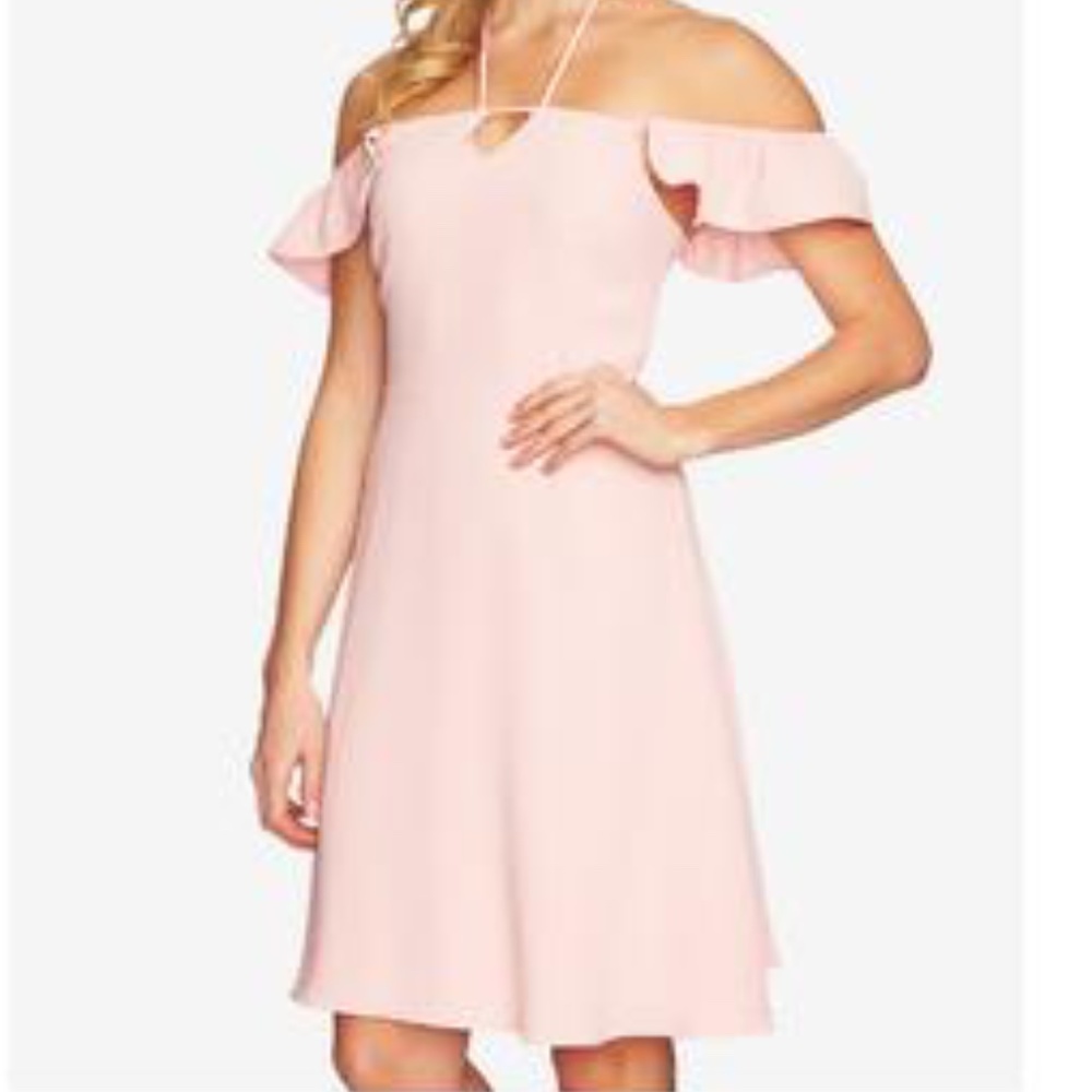 🌸Cece Blush Pink Flutter Sleeve Dress. NWT 10